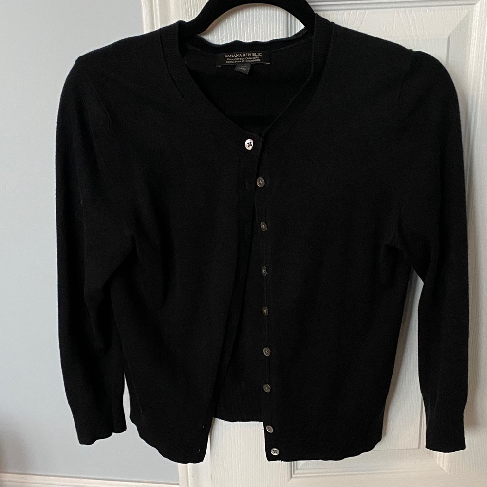 Banana Republic Ebony cotton cashmere Cardigan